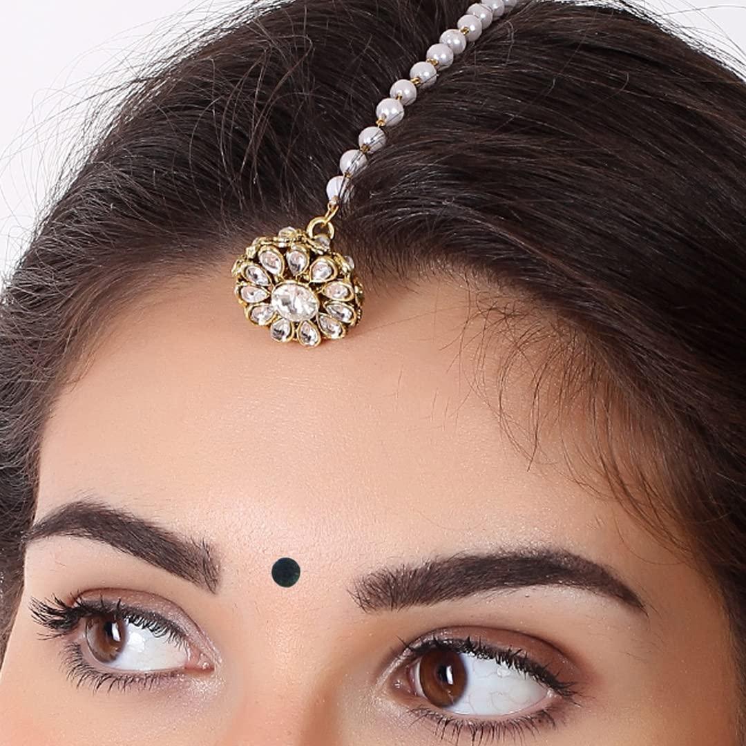 SANGAM SANGAM Bindi Multi Pack Indian Puja Items Bindi for Women Indian Tika Jewellery Daily Use Mix Size Forehead Tilak Hindu Bindi Round Tattoo Sticker Indian Dots Wedding Tikka