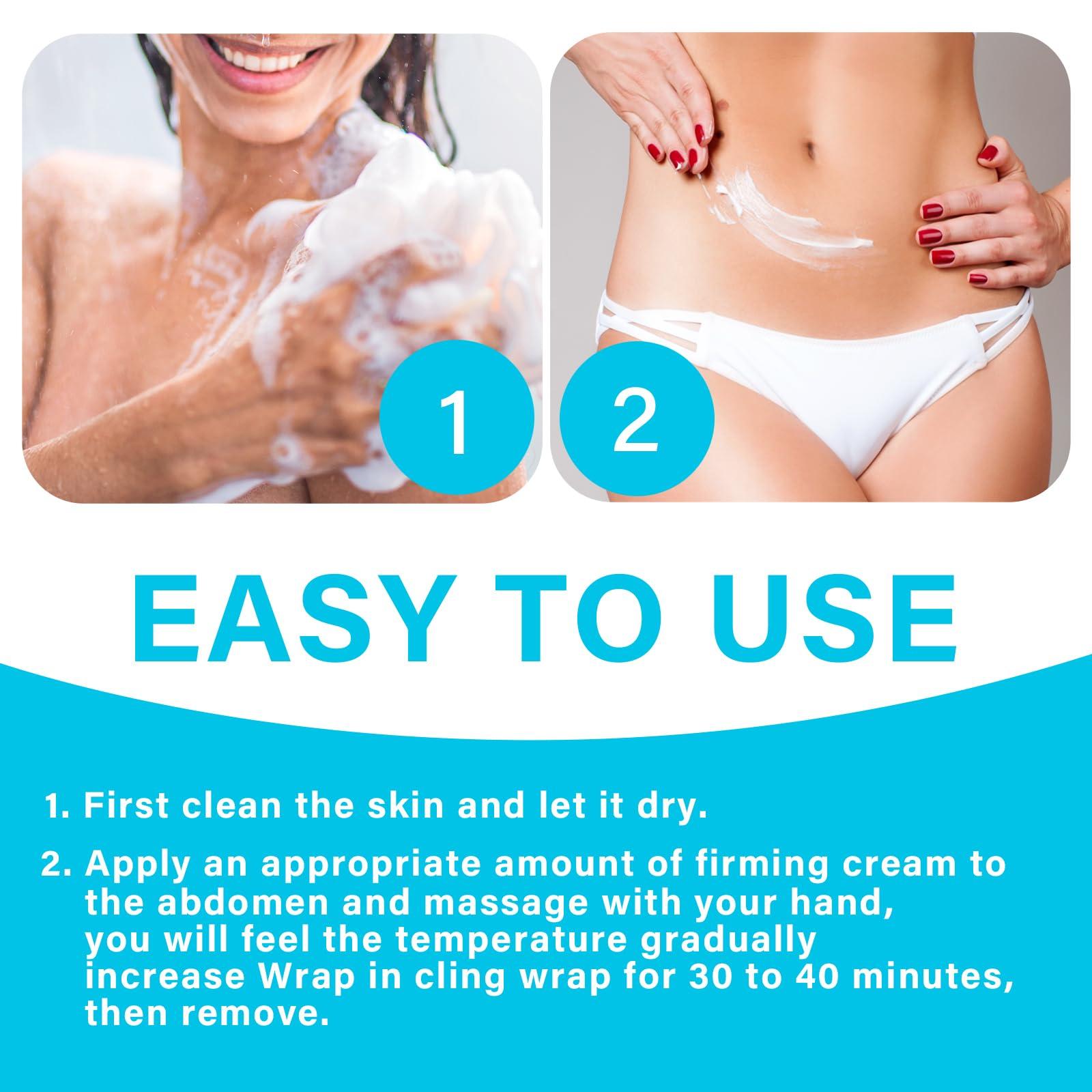 iFuntecky Flat Belly Firming Cream, Lift and Firm Booty Cellulite Cream for Skin Tightening, Moisturizing, Lifting, Suitable for Stomach/Thighs/Butt/Arm
