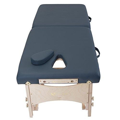 Earthlite EARTHLITE MediSport Portable Massage Table Package - Heavy Duty, Low Height Range, Ideal for Osteopaths, Chiropractors & Physical Therapists incl. Face Hole, Filler and Carry Case, Agate Blue