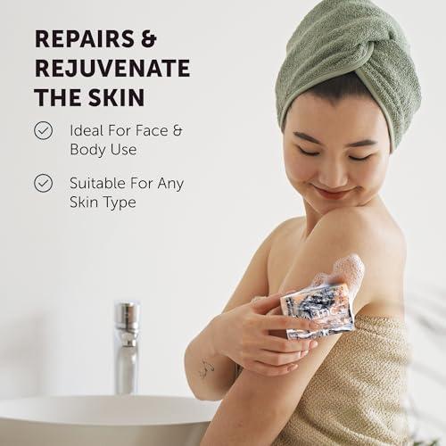 VALITIC VALITIC Charcoal Kojic Acid Turmeric Black Soap Bar Dark Spot Remover for Body or Face Wash - 4 Pack