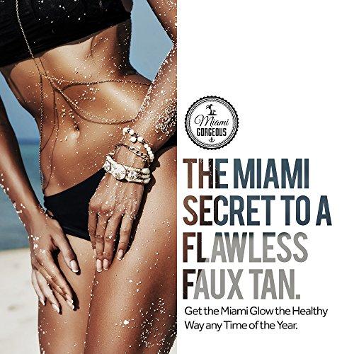Miami Gorgeous Miami Gorgeous Self Tanning Lotion LaPlaya Luxe Natural Best Self Tanner for Instant Bronzing Touch & Streak Free Tan, Best Bronzer Sunless Tanner Light Medium Gradual Tanner for Face and Body 8oz