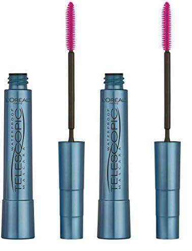 LOral Paris L\'Oreal Paris Makeup Telescopic Original Lengthening, Lash Separating Mascara with Dual Precision Brush, Waterproof, Black, 0.27 Fl Oz., 1 Count (Pack of 2)