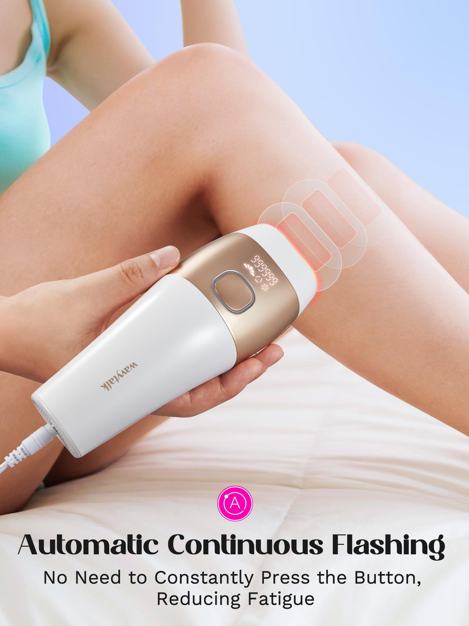 wavytalk Laser Hair Removal for Women and Men,IPL Hair Removal with Ice Cooling Function for Nearly Painless and Long-Lasting Results,24J High Energy IPL Laser Hair Removal for Armpits Legs Arms Bikini,Corded
