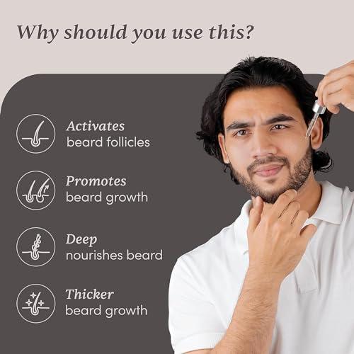 india Gamium BeardGro Beard Growth Tonic for Men 30ml | 1.5% Aminexil, 4% Moringa, 4% Goksura & 2% LashLD | Thicker beard growth, Softens Beard 1.01 Fl Oz (Pack Of 1)