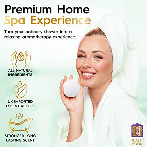 Health Book Eucalyptus Shower Steamer - Shower Steamers Aromatherapy - Shower Bomb for Sinus Relief - Shower Tablets Eucalyptus Gifts for Women - Shower Steamers for Women & Men - 10pk