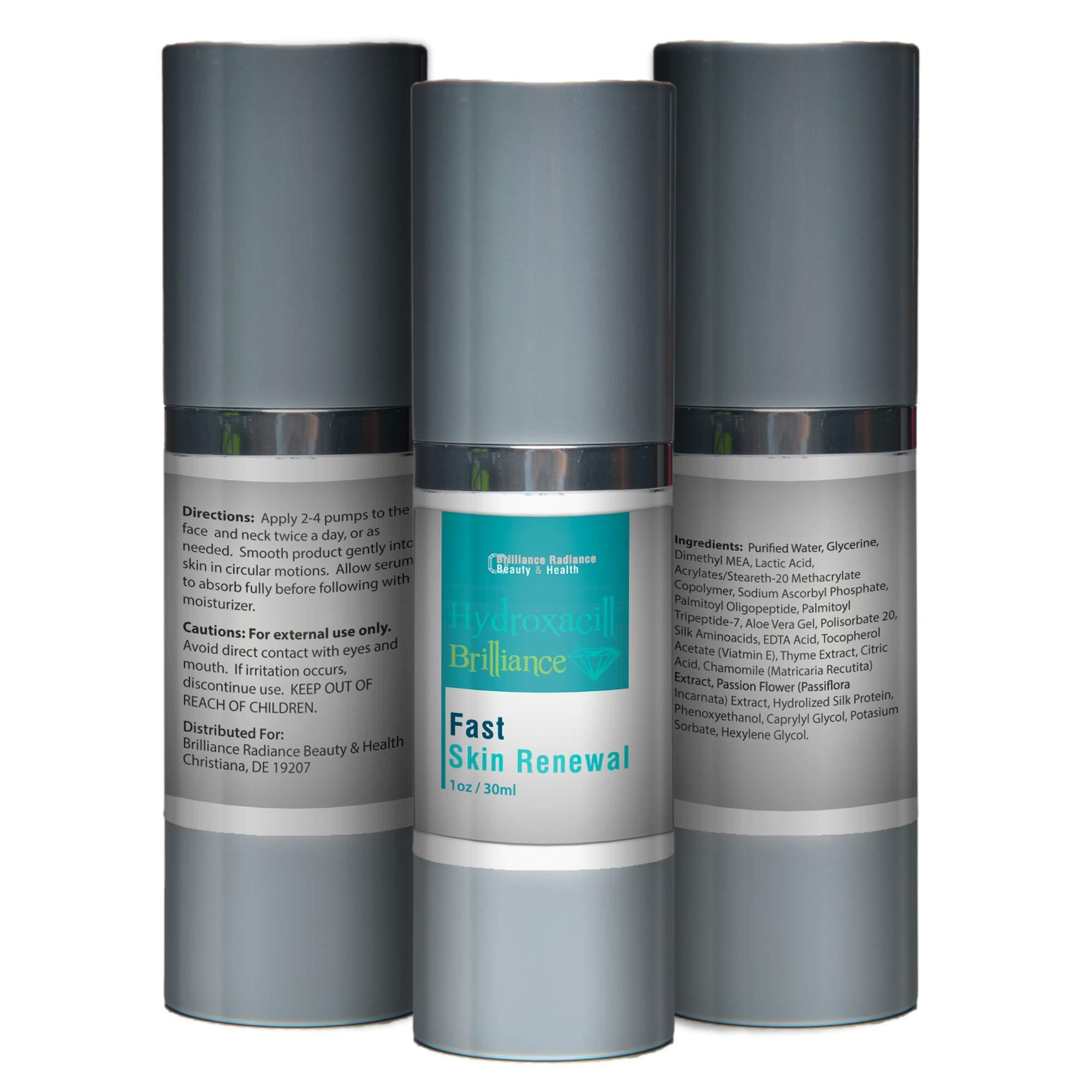 Brilliance Radiance Beauty & Health Hydroxacill Fast Skin Renewal Brilliance - Anti Aging Serum, Vitamin C, Unisex, 60 Day Satisfaction Guarantee