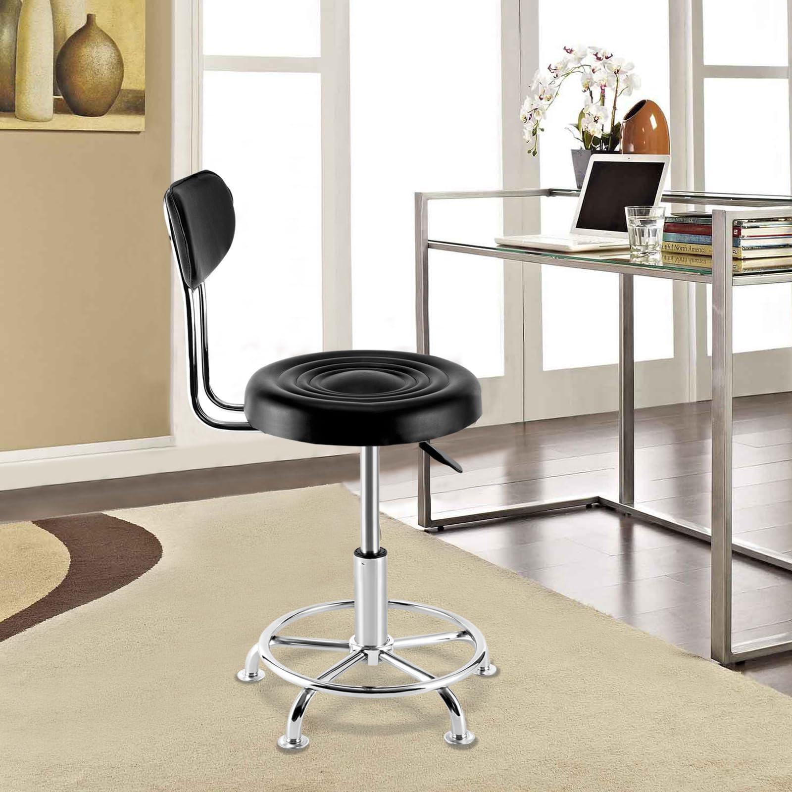 HWBWE HWBWE Stool Salon Chair,Mobile Barber Chair w/360-degree Swivel Seat&Backrest,Heavy Duty Hydraulic Barber Cutting Stools for Computer, Studio, Workshop, Classroom, Counter, Home Office