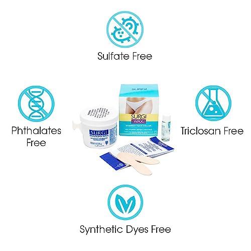 Surgiwax Surgi Wax Brazilian Hard Wax Waxing Kit for Private Parts, 4 Ounce Boxes (Pack of 3)