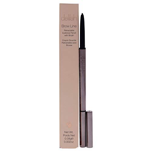 Delilah delilah - Retractable Eye Brow Pencil with Brush - Sable - Long-Lasting Defined Brows - Slim Shaped - All Day Wear - Vegan - Paraben Free - 0.002 Oz