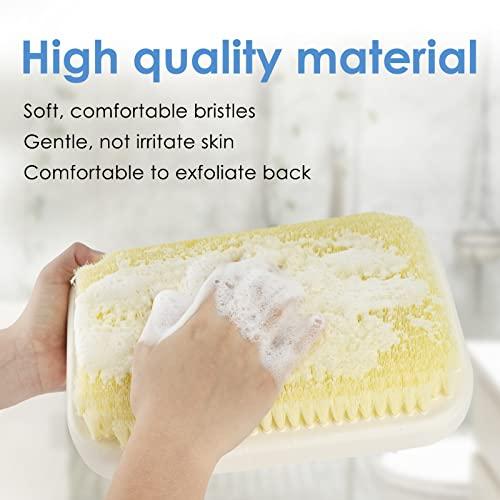 Linkidea Linkidea Exfoliating Back Scrubber for Shower, Hands-Free Body Brush Foot Scrubber, Wall Mounted Bathing Scrub Brush for Men Women