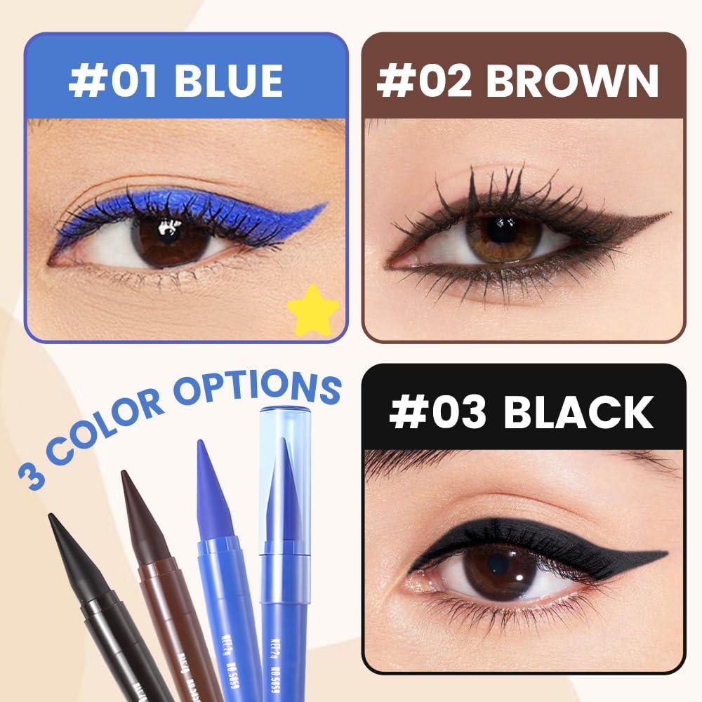 AMY\'S DIARY AMY\'S DIARY Blue Gel Eyeliner,Cream Eyeliner Tool Smudge Proof Eyeliner Pencil,Matte Blue Eye-liner Pencil Tattoo Eyeliner Pen, Eyeliner Gel Stick Makeup Eye-liners for Women Girls (blue)