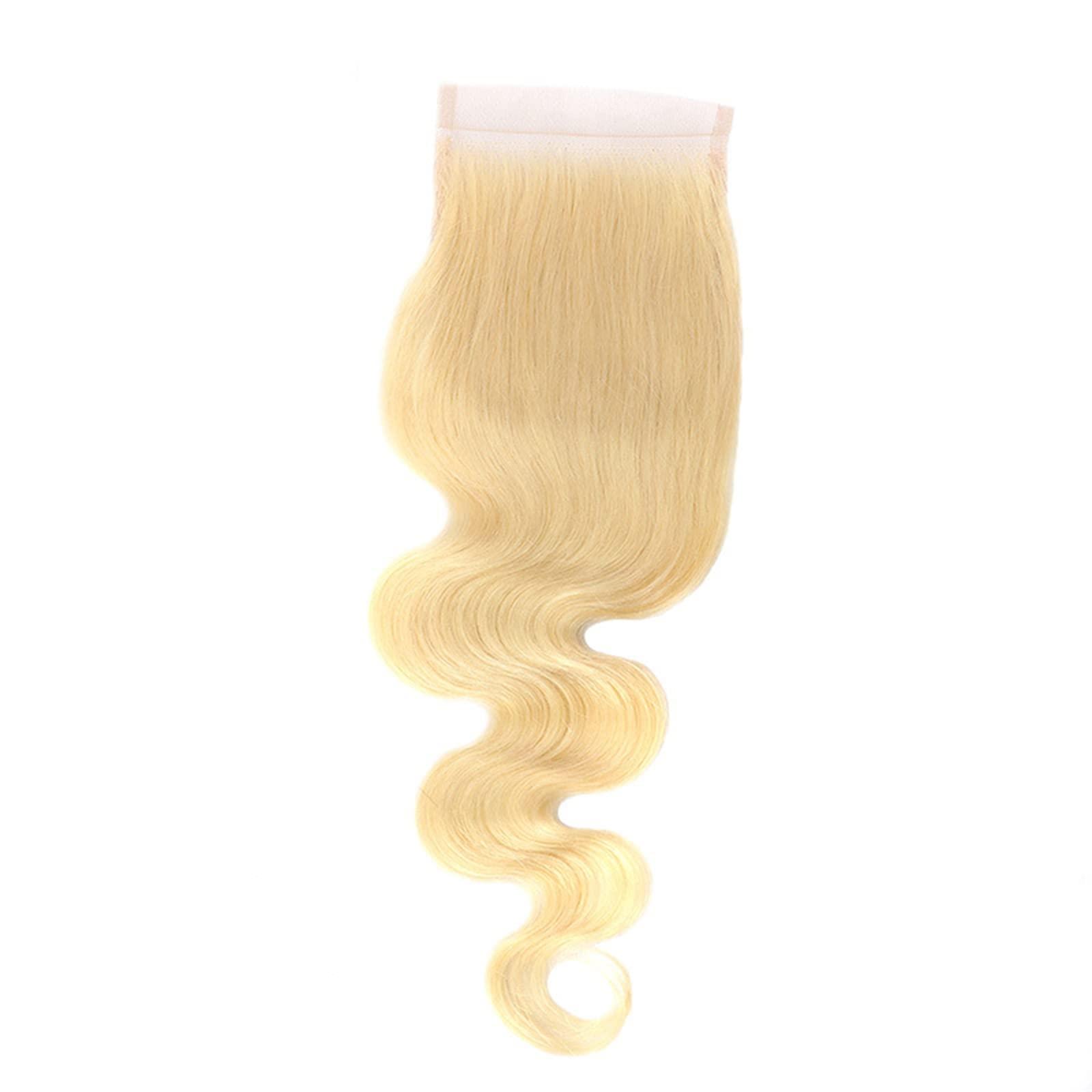SVOSVA Lace Closure Unprocessed Body Wave Virgin Human Hair High Density 4x4 16inch Lace Closure Blonde Pre Plucked with Baby Hair Transparent Lace Natural Hairline
