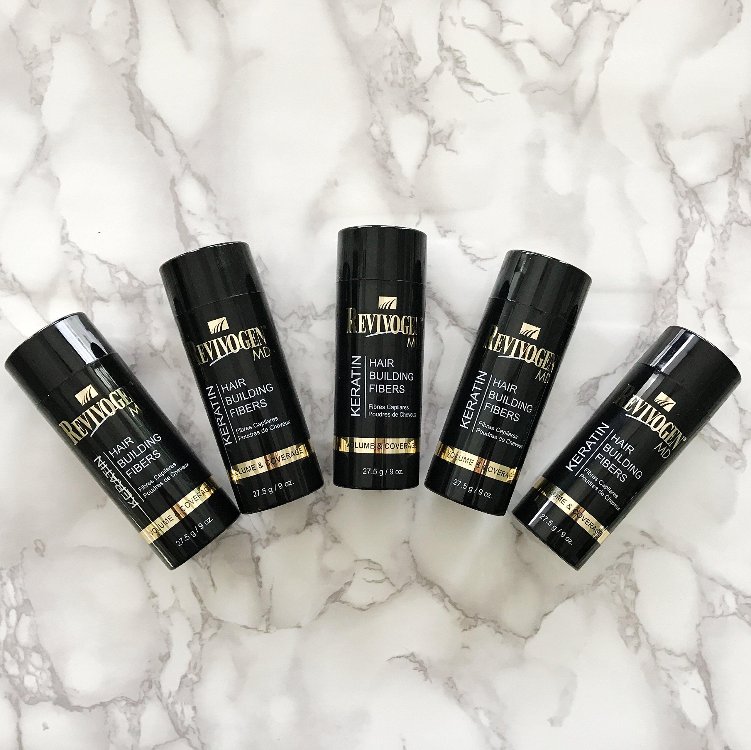 Revivogen MD Revivogen MD Keratin Hair Building Fibers, Hairline Powder, Hair Fibers, Hair Fibers for Thinning Hair, Hair Fiber Spray, Thick Fiber for Hair Men and Women, Hair Filler, 9oz, Black