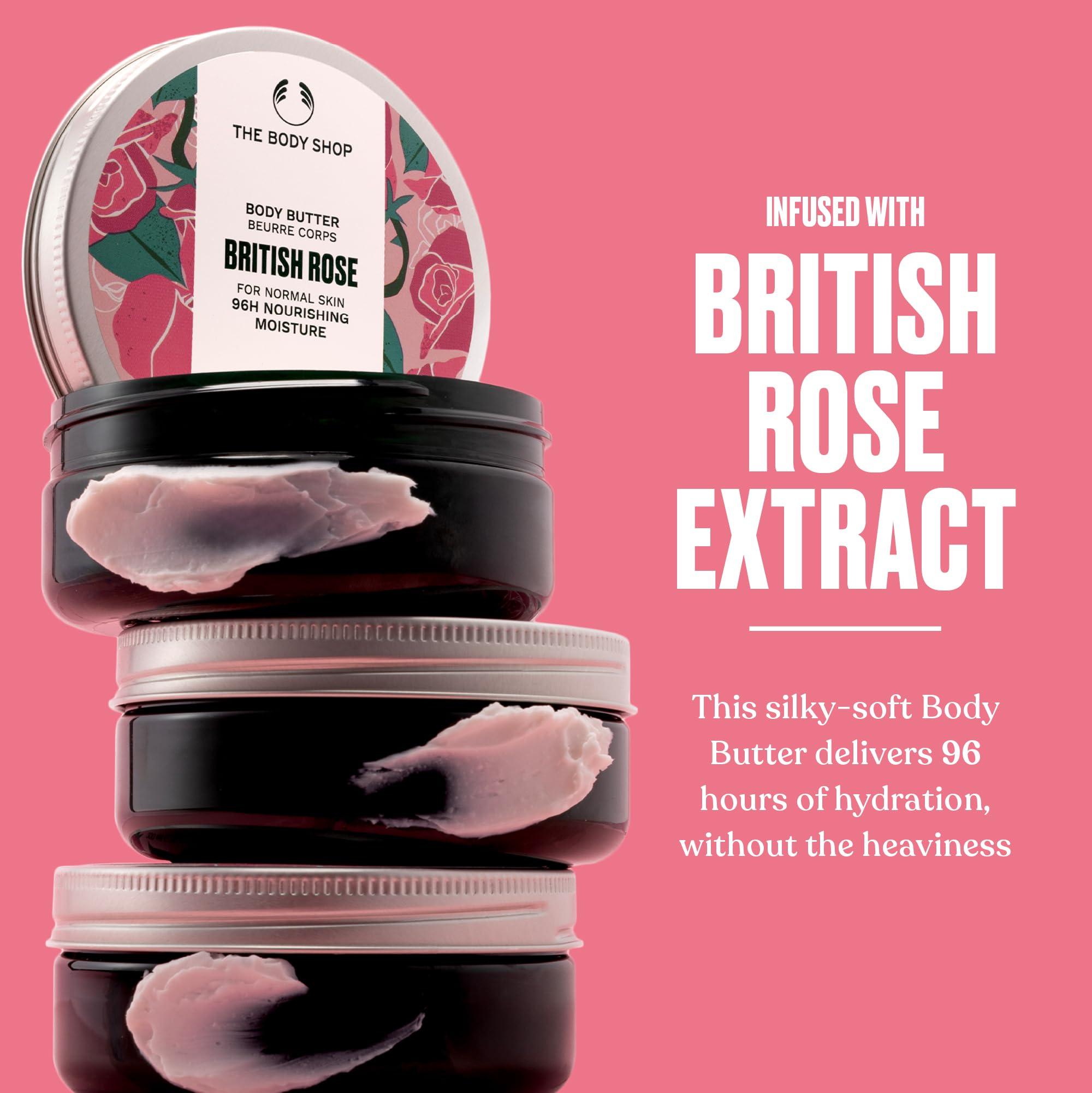 The Body Shop The Body Shop British Rose Body Butter  Nourishing & Moisturizing Skincare for Normal Skin  Vegan  6.75 oz