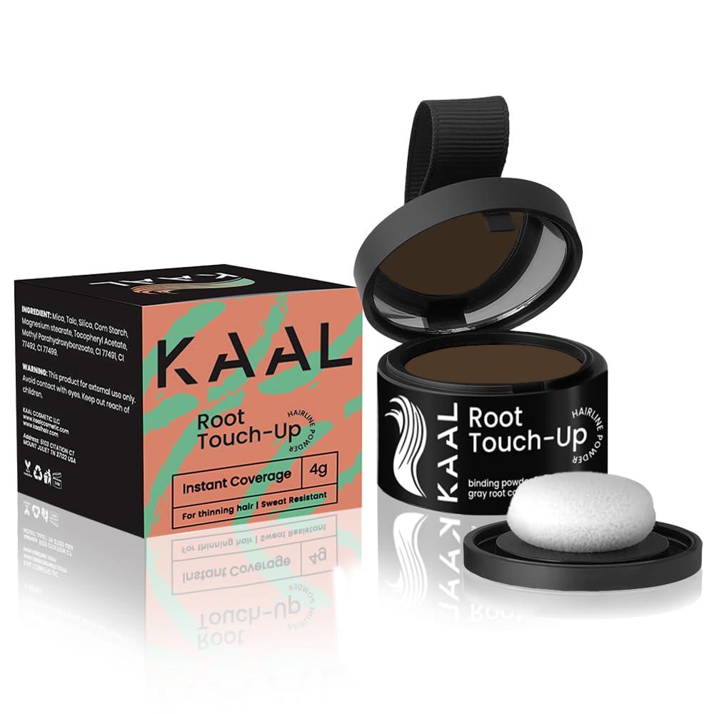 KAAL KAAL Hair Fiber, Hair Fibers for Thinning Hair for Women & Men, (0.97 oz, Dark Brown) Hair Building Fibers + Root Touch Up Hair Powder (Dark Brown)