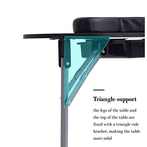 Beauty Life Beauty Life Nail Station Portable Foldable Manicure Nail Table with Large Drawer, Lockable Rolling Wheels