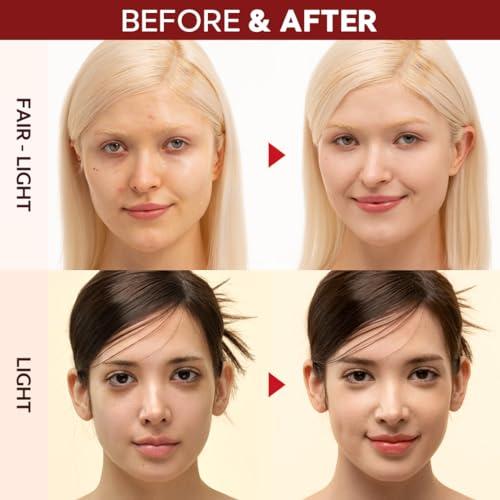 TIRTIR TIRTIR Mask Fit Red Cushion Foundation | Full coverage, Weighless, Skin fit, Satin Glow Finish, Korean cushion foundation (#21N Ivory, 0.63 Fl Oz (Pack of 1))