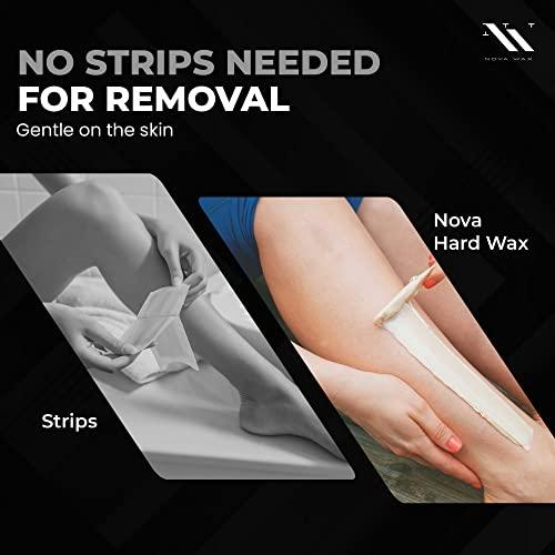 Nova Wax NOVA Wax 1000g (2.2lb) Hard Waxing Beads for Painless Hair Removal, Perfect for Brazilian, Bikini, Face, Legs, Underarm, Back, and Chest - Ideal for Sensitive Skin – Original Floral Scented Formula