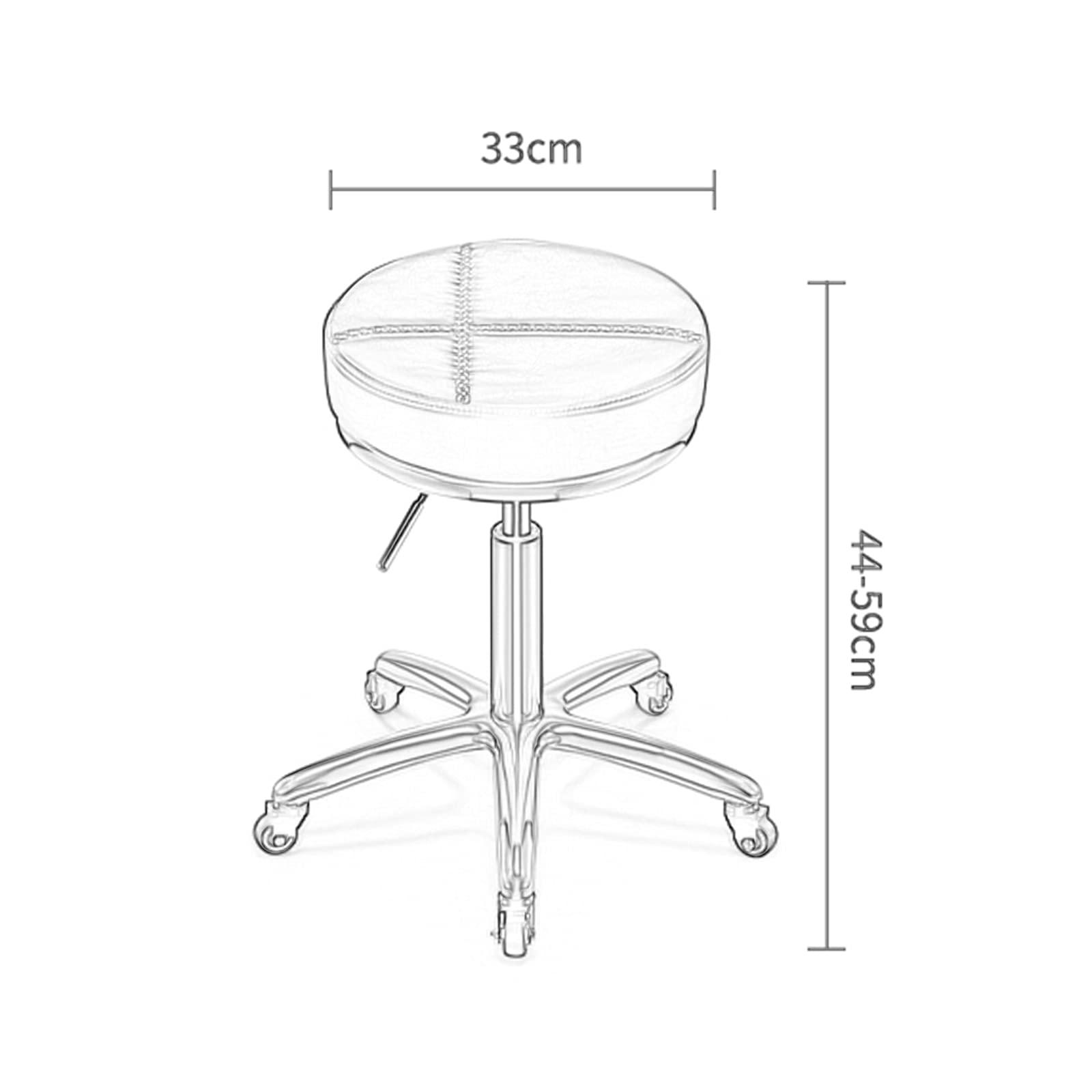 JHSLXD JHSLXD Round Stool Creative Dressing Stool Golden Barber Stool Beauty Stool Metal Rotating Stool Can Rise and Fall Dining Stool Nail Stool 44-59CM,Brown a