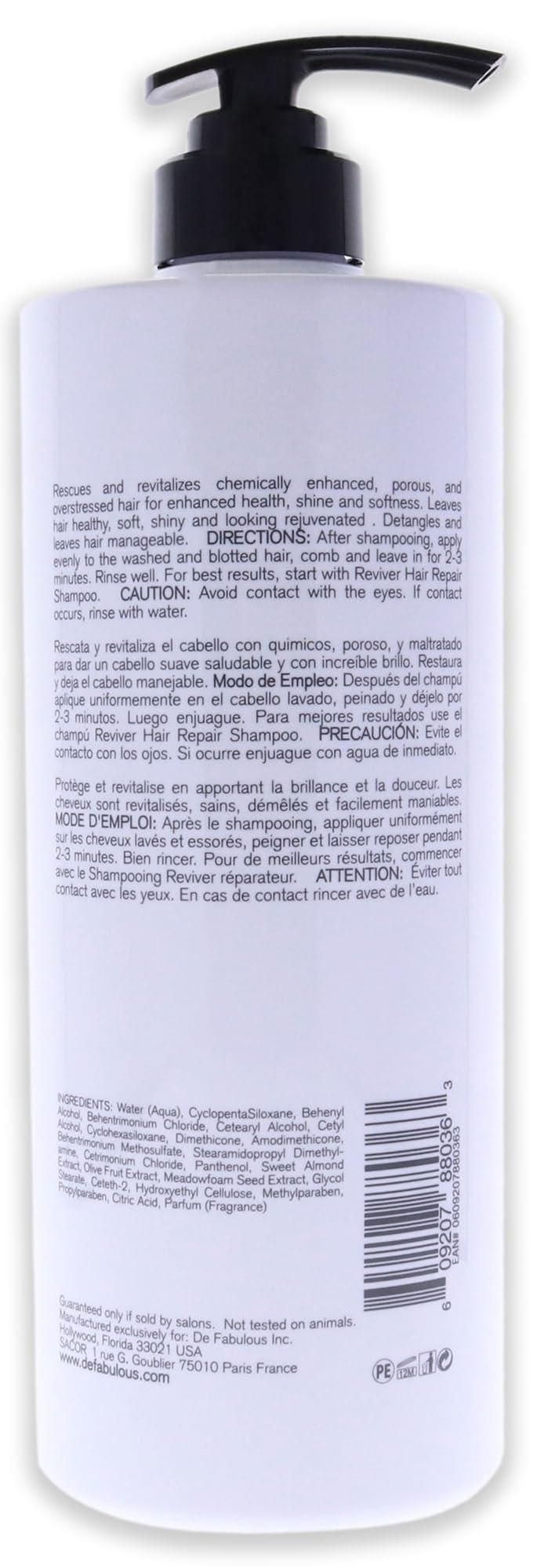 De Fabulous De Fabulous Reviver Shampoo & Conditoner 33.8oz/1000ml (NEW PACKAGING)