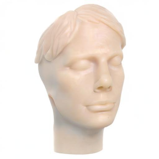 JUYO VONSAN JUYO VONSAN Injection Training Mannequin Face Silicone Head Facial Injection Face Nose ModelNot TPE for Piercing Tattoo Practice Medical Student (Man Head)
