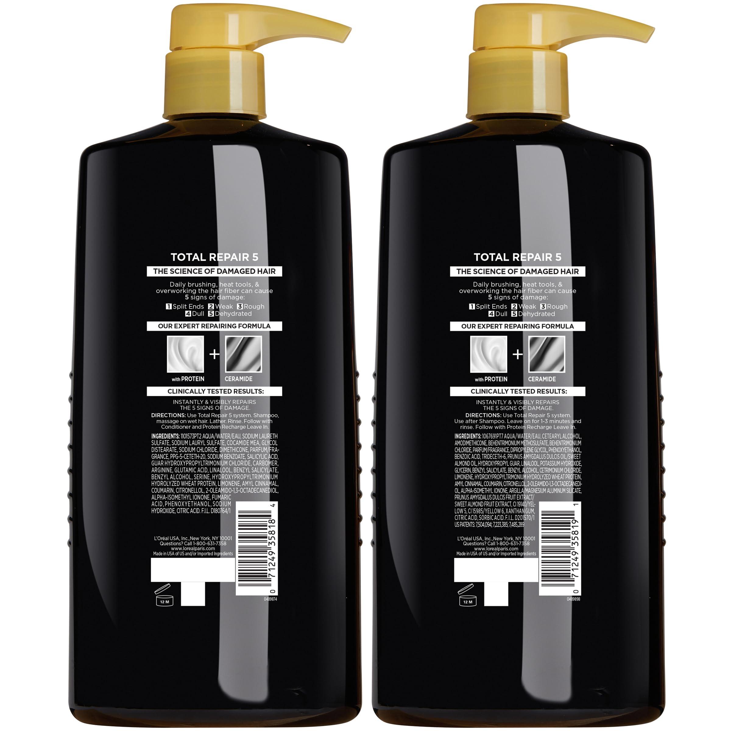 L'Oréal Paris L'Oreal Paris Elvive Total Repair 5 Repairing Shampoo and Conditioner for Damaged Hair, 28 Ounce (Set of 2)