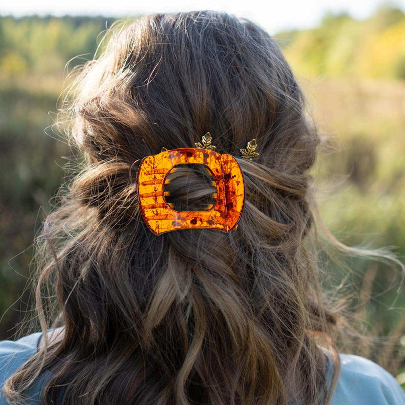 LIFKOME LIFKOME 6Pcs Flat Hair Clips Acrylic flat claw clips Strong Hold Lay Flat Hair Clip Hair Clamps Jaw Clips Hair Accessories for Women Girls