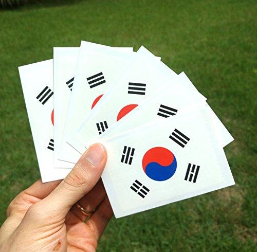 PremiumTT temporary tattoos 8 Large South Korea Flag Tattoos: Korean Party Favors
