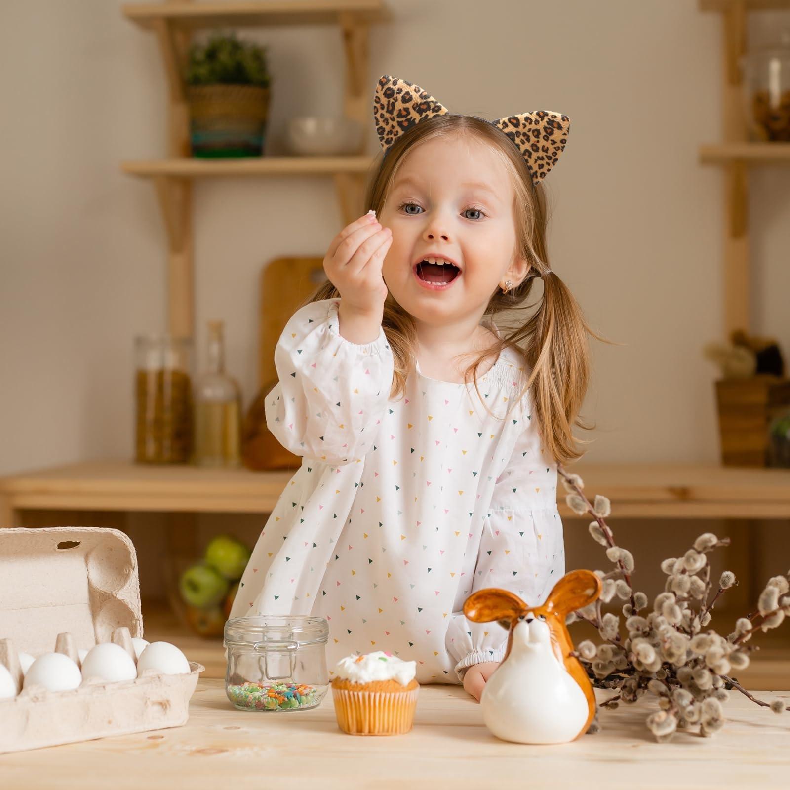 Generic Leopard Cat Ears Headband,Leopard Cat Ears Headband, Cheetah Ears, for Halloween Costume Cosplay or Party Decoration (2PCS, One Size)