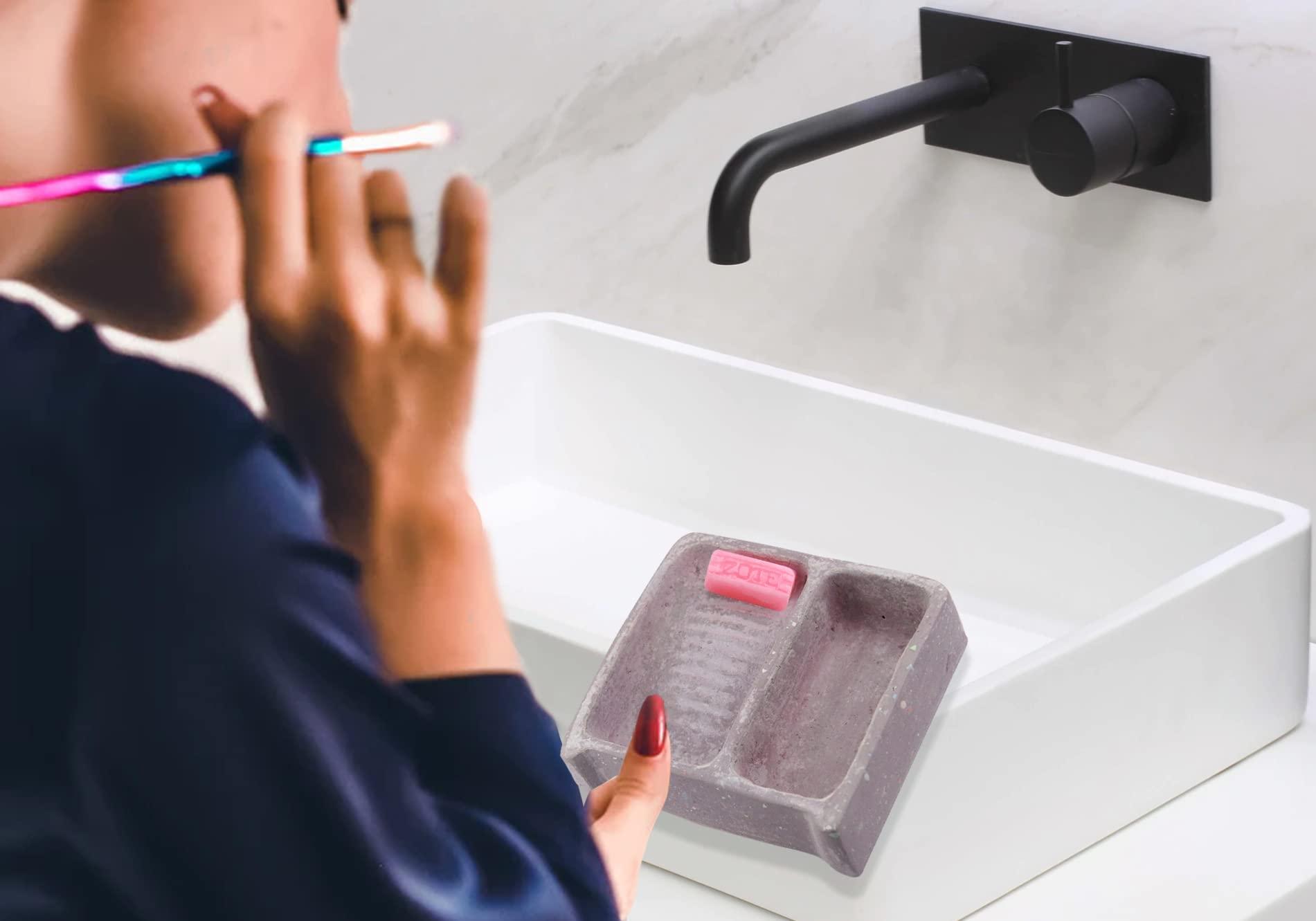 Tweezer Tweezer - Mini Mexican Washboard for Makeup Brush Cleaner Handmade, Brush Cleaning, Washing Tool Cosmetic Brush Clanear, Mexican Lavaderito, Lavadero Miniatura Artesanal, Brush Washer (Lila)