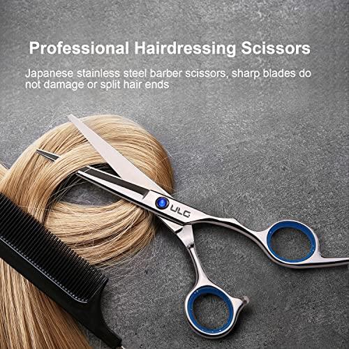 ULG Hair Cutting Scissors, ULG Professional Hair Scissors 6.5 inch Right-Hand Razor Edge Barber Scissors Salon Hair Cutting Shears Made of Japanese Stainless Steel, Hand Sharpened