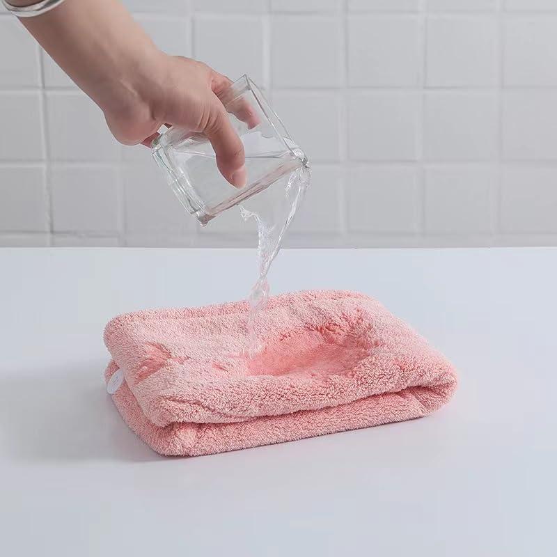 Generic Microfiber Hair Towel, 3 Pack Hair Turbans for Wet Hair, Drying Hair Wraps for Curly Hair Women Anti Frizz, Blue, Grey, Pink