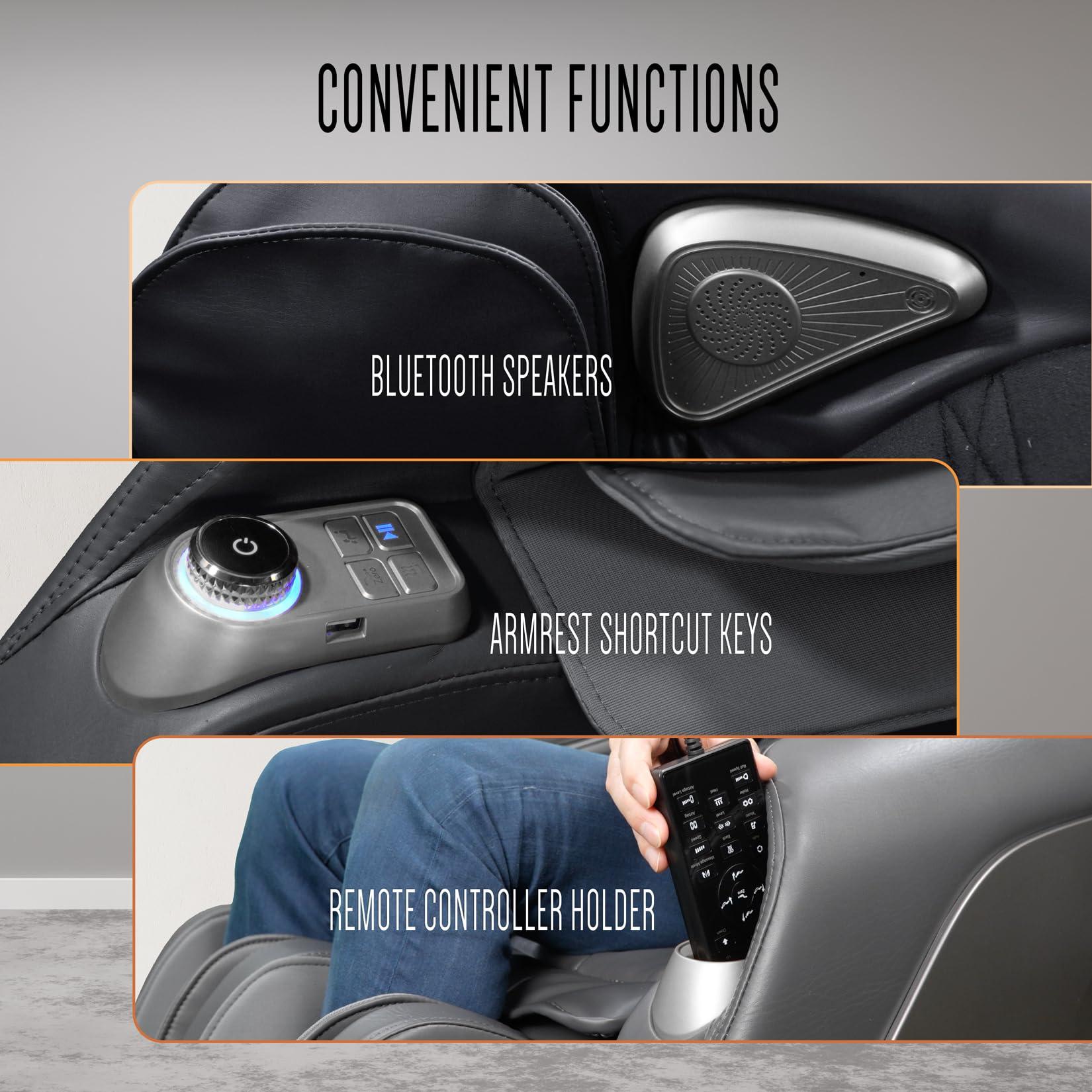 RELAXONCHAIR RELAXONCHAIR Massage Chair,Jasper Full Body Zero Gravity Massage Chair, Deep Tissue SL-Track Recliner, Robotic Massage Hands, Bluetooth Speakers, Foot Rollers, Heat & Air Massage Therapy, US Warranty