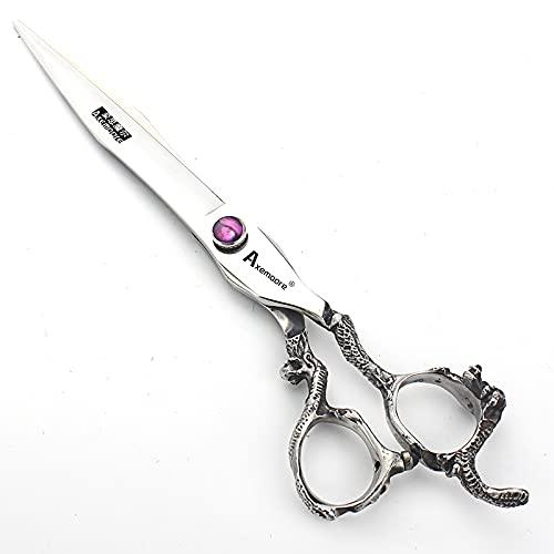 AXEMOORE (3 choices) 7 Inch Salon Professional Hairdressing Scissors Barber Hairstyling Special Tools (7-inch purple gem)