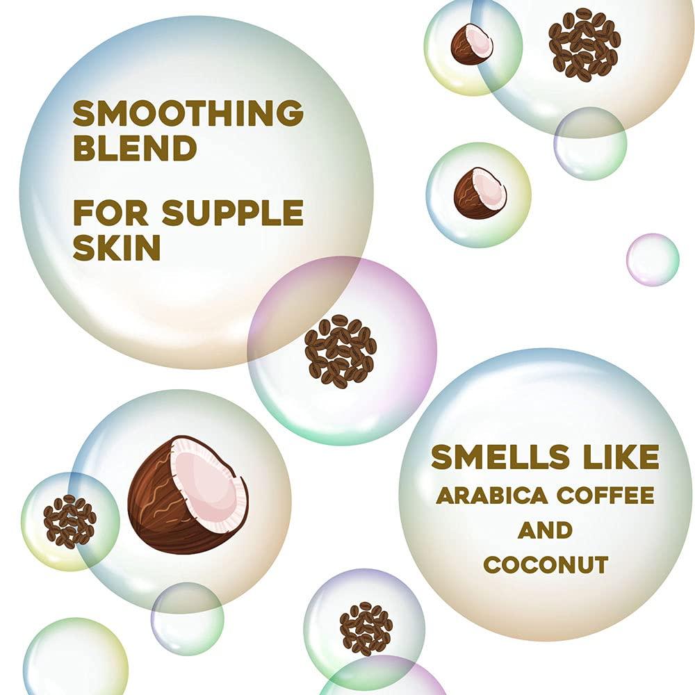 OGX OGX Smoothing + Coconut Coffee Exfoliating Body Scrub with Arabica Coffee & Coconut Oil & Smoothing + Coconut Coffee Body Cream 19.5 oz