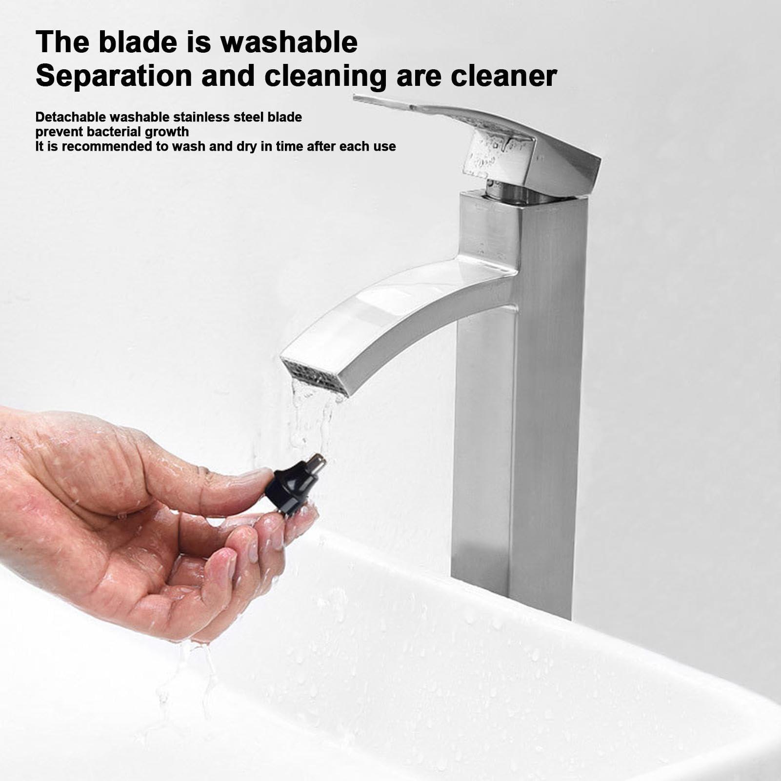 DYOG Nose Ear Trimmer, 6500 RPM Electric Nose Hair Clipper, 360 Rotating Nose Clipper, Cordless Nose Hair Remover, Double Edged Face Razor Clippers, Facial Hair Remover for Eyebrows Nose Hygienic Grooming