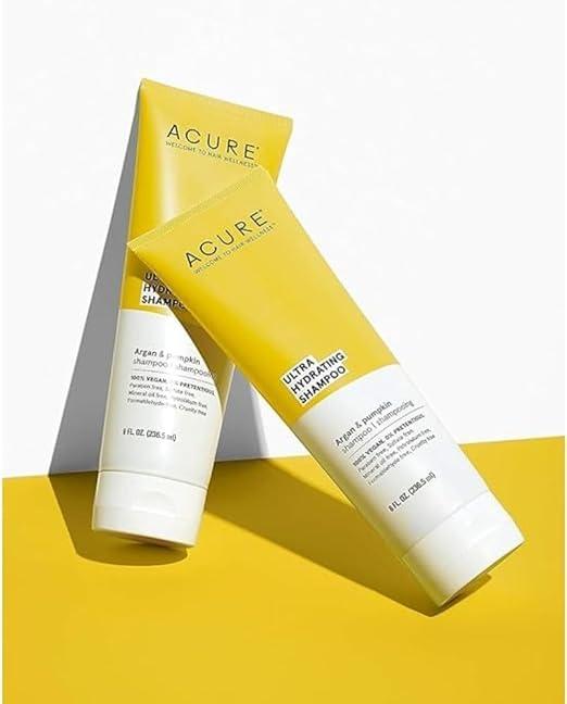 Acure Acure Ultra Hydrating Shampoo 100% Vegan, Ultra Hydrating Moisture & Omega Fatty Acids, , Yellow Argan Oil & Pumpkin, 8 Fl Oz