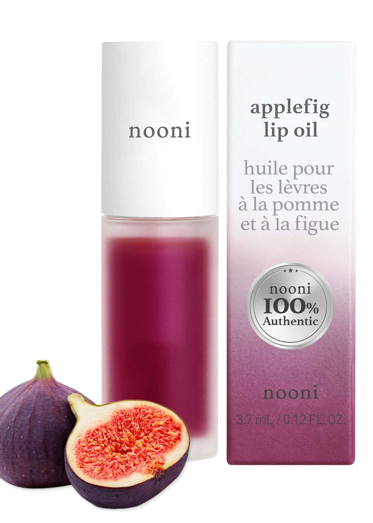 NOONI NOONI Korean Vegan Lip Oil Bundle - Appleberry&Applefig | Lip Stain, Gift, Long-Lasting, Moisturizing, Plumping, Revitalizing for Dry Lips