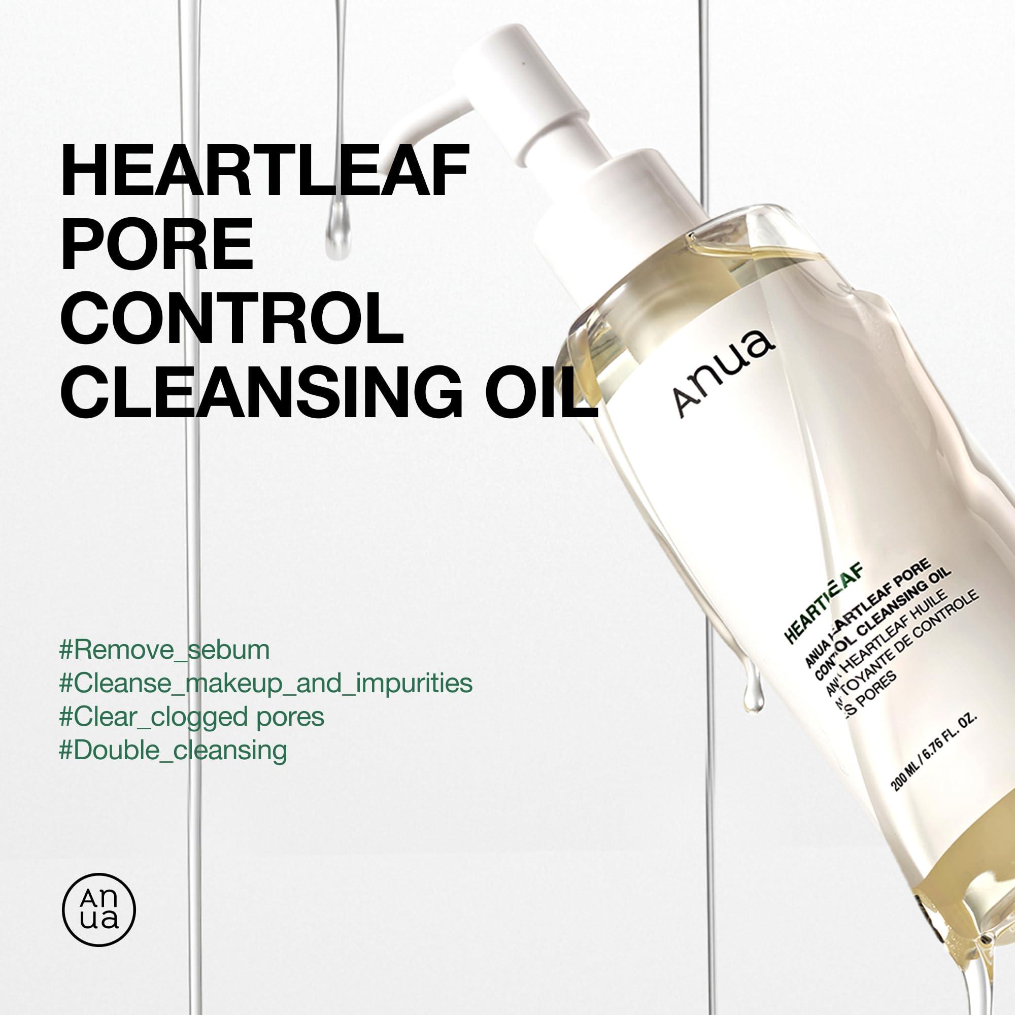 ANUA ANUA Heartleaf Pore Control Cleansing Oil, Oil Cleanser for Face, Makeup Blackhead Remover, Korean Skin Care 6.76 fl oz(200ml) (original)
