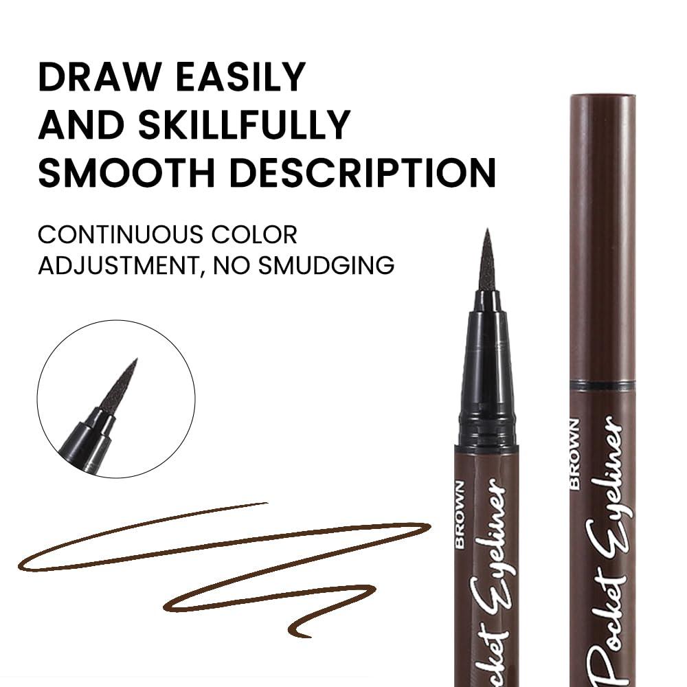 AMY\'S DIARY AMY\'S DIARY Waterproof Brown Liquid Eyeliner Pen Professional Makeup Liquid Eye Liner Pencil Long Lasting and Smudge Proof Eye Makeup for Women (2#brown)