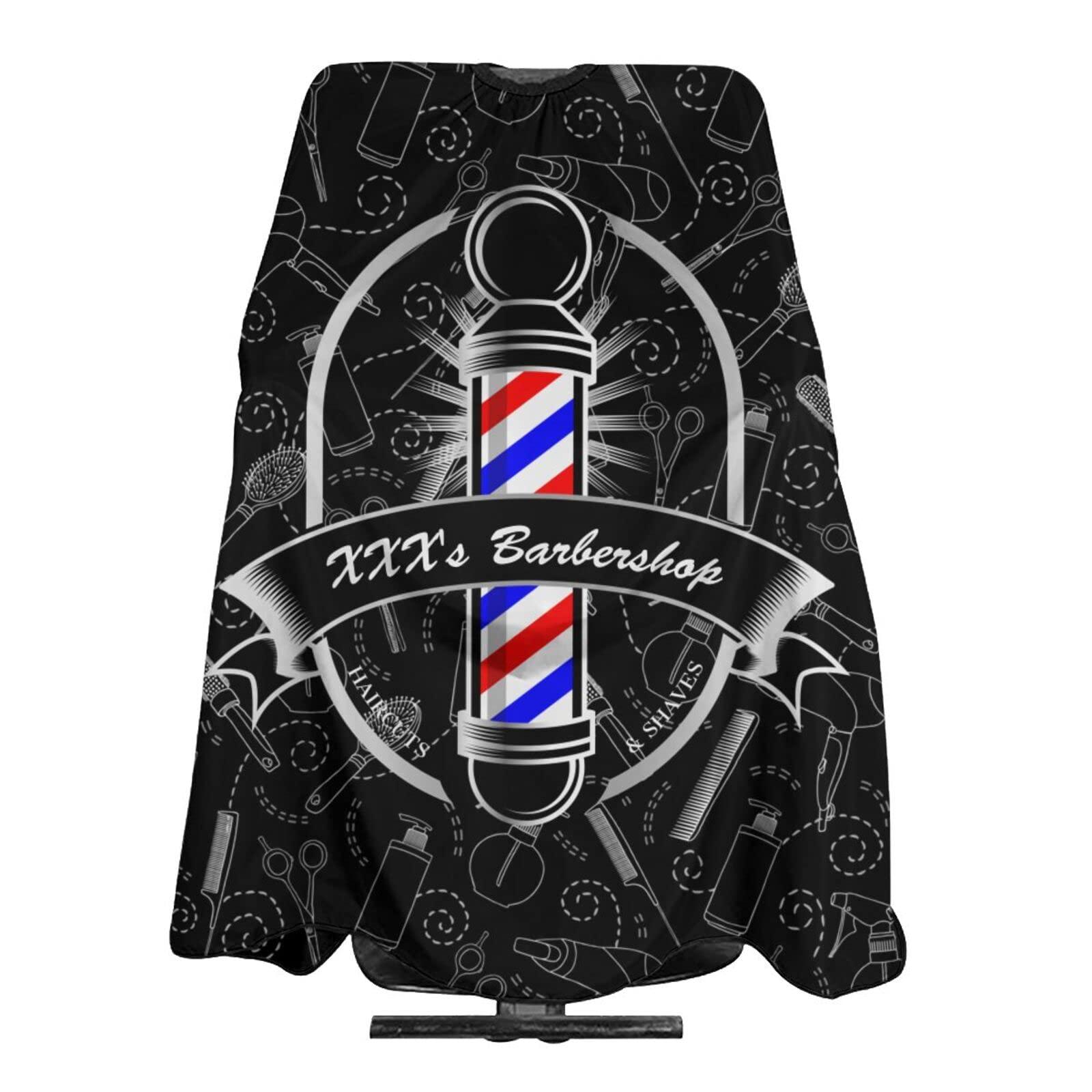 MLIANCEN Custom Barber Cape Hairdresser Cape, Add Your Photo Text Logo Personalized Barbershop Salon Cape for Men, Customized Hair Cutting Cape for Home Salon Barbershop