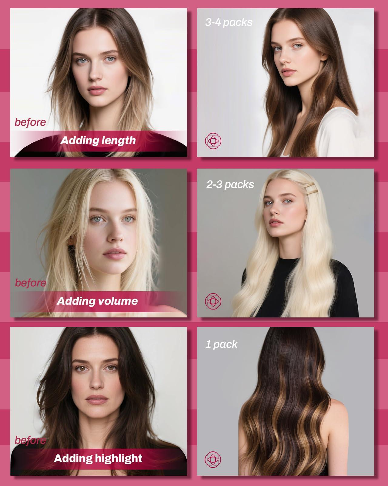 Moresoo Moresoo Micro Link Hair Extensions Ombre Dark Brown to Blonde Micro Loop Human Hair Extensions Balayage Brown Straight Microlink Hair Extensions Human Hair 14 Inch 50G/50S