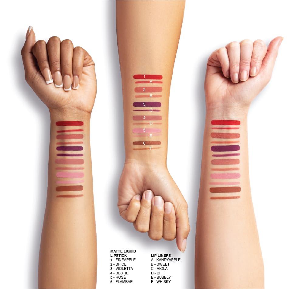 Naren Beauty Naren Beauty - Matte Liquid Lipstick, Cruelty Free, Vegan, Paraben Free - Made in Italy (BESTIE | Peachy Pink)