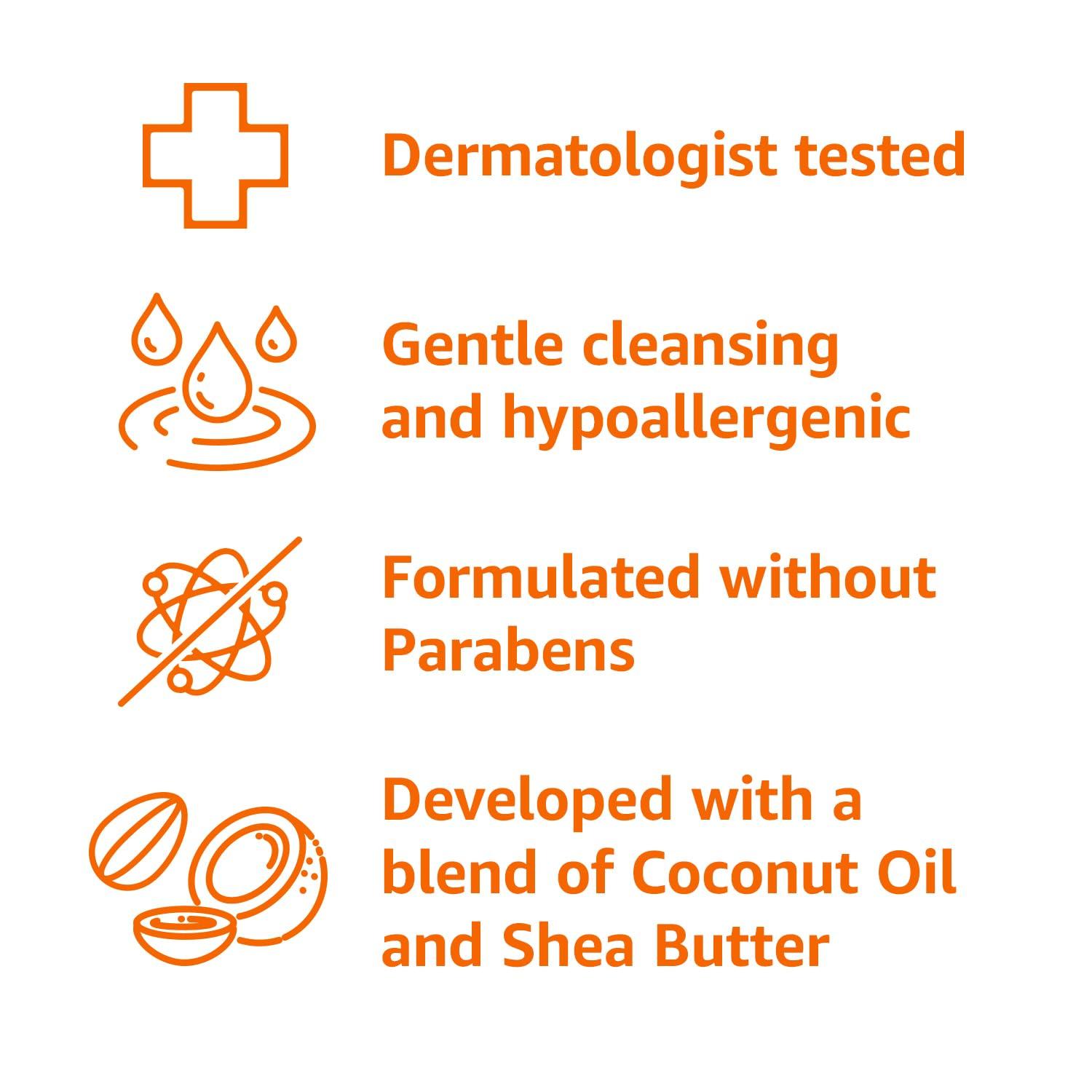 Amazon Basics Amazon Basics Body Wash for Sensitive Skin, Hypoallergenic, Unscented, 22 fl oz (Pack of 1)