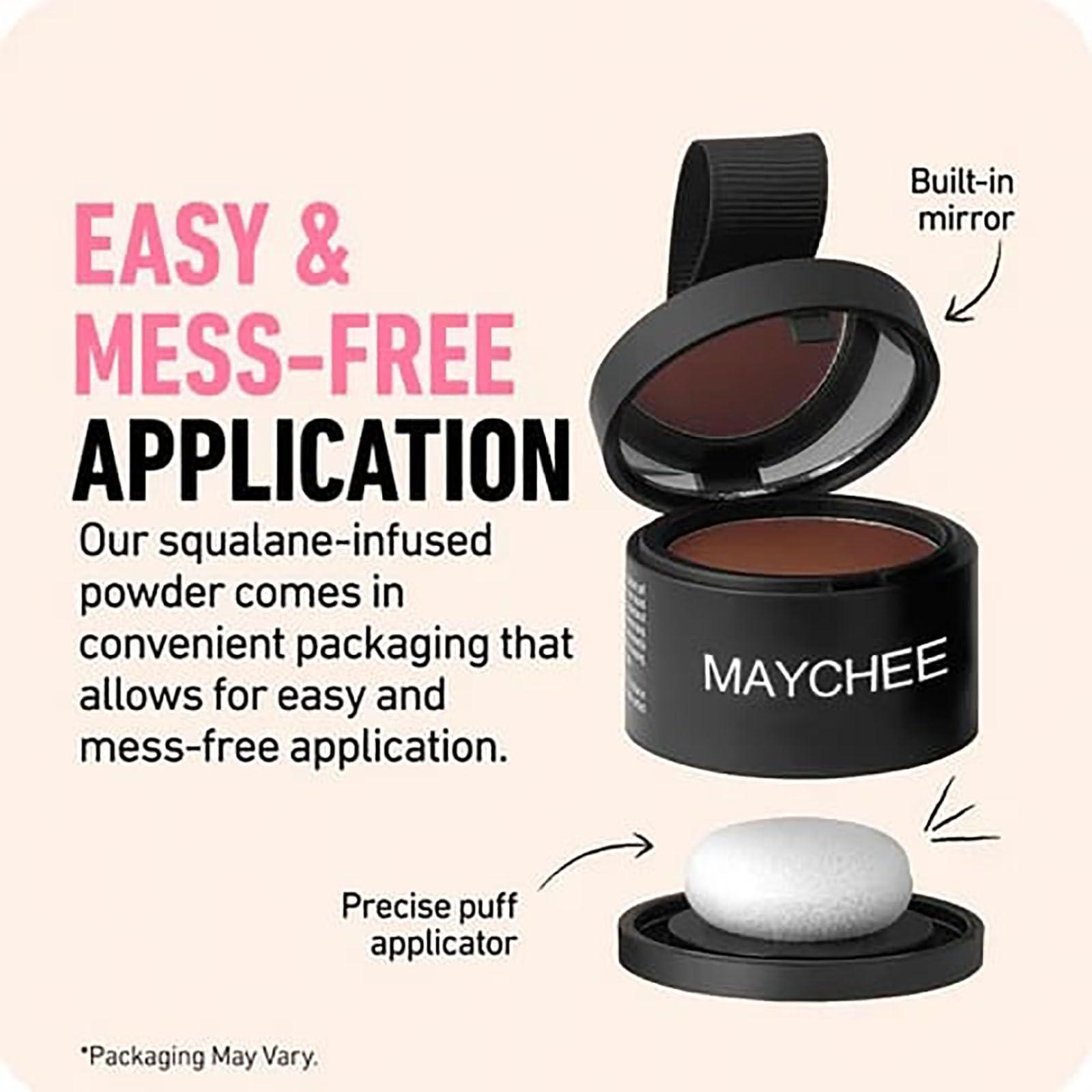 lkujiop Maycheer Enhanced Hairline Shadow Powder for Women and Men, Root Cover with Hair Shading and Pang Pang Effect (Black, 1)