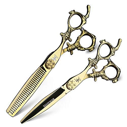 XUANFENG 6 Inch Golden Retriever Scissors Set Various Refining Scissors Barbers Use Japanese