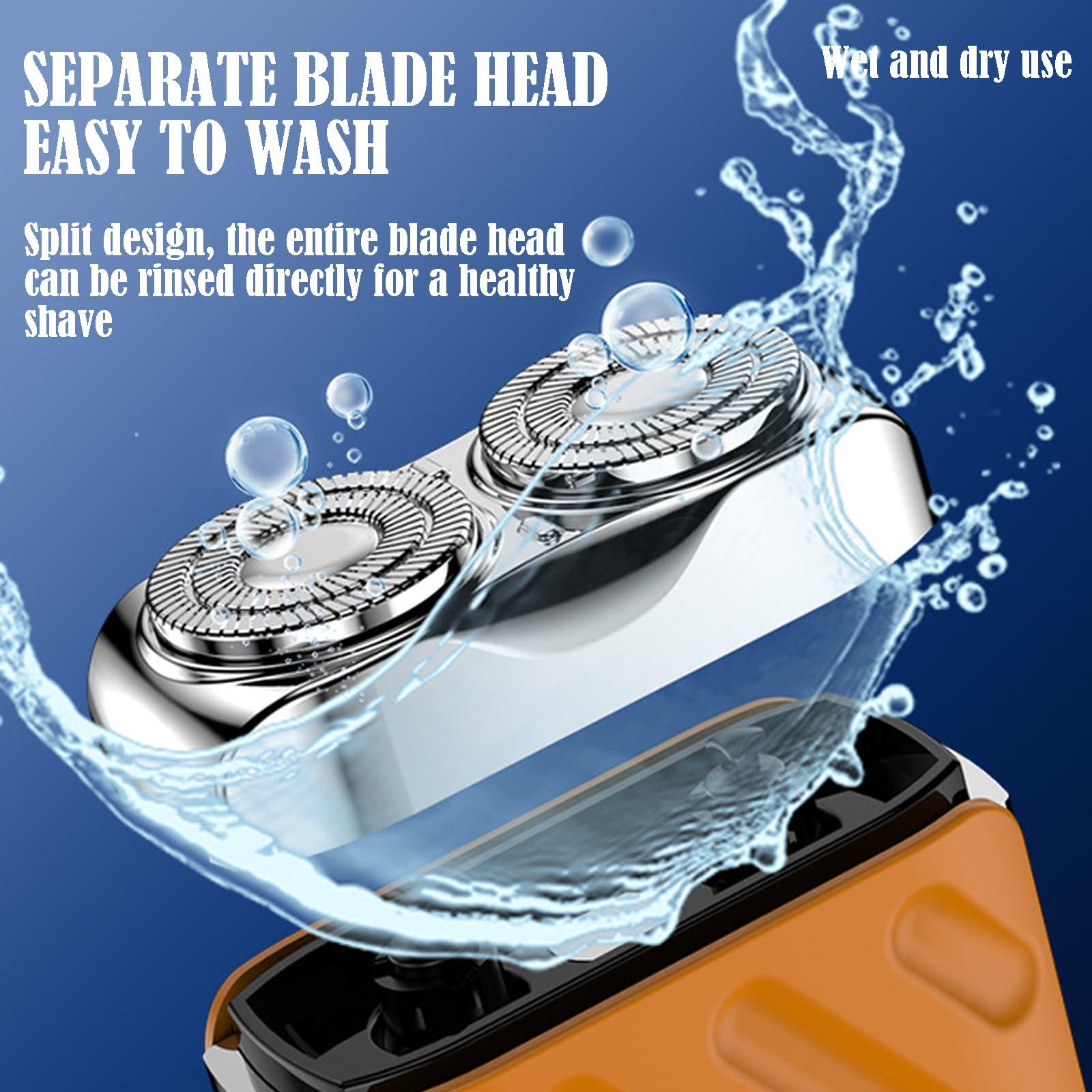 JERCIYT Beard Shaver for Men, Beard Shaver Mini and Portable Suitcase Design, Portable Razor Traveller Mini Shaving, 2024 New Shaver Mini and Portable Double-Ring Magnetic Cutter, Ipx7 Waterproof (Black)