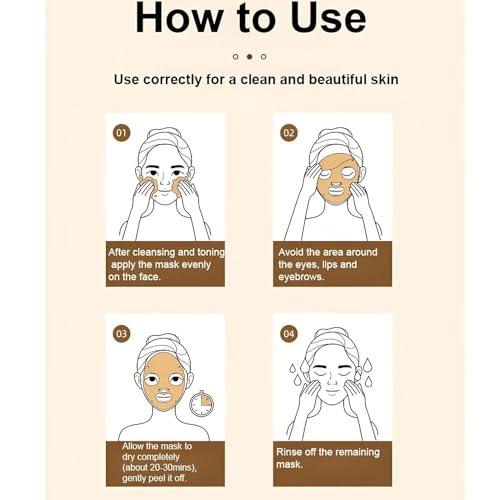 TIMLIFE TIMLIFE Gold Peel Off Mask, 24k Gold Face Mask, 24K Gold Peel Off Mask, Anti-Aging Gold Face Mask for Moisturizing Removes Blackheads