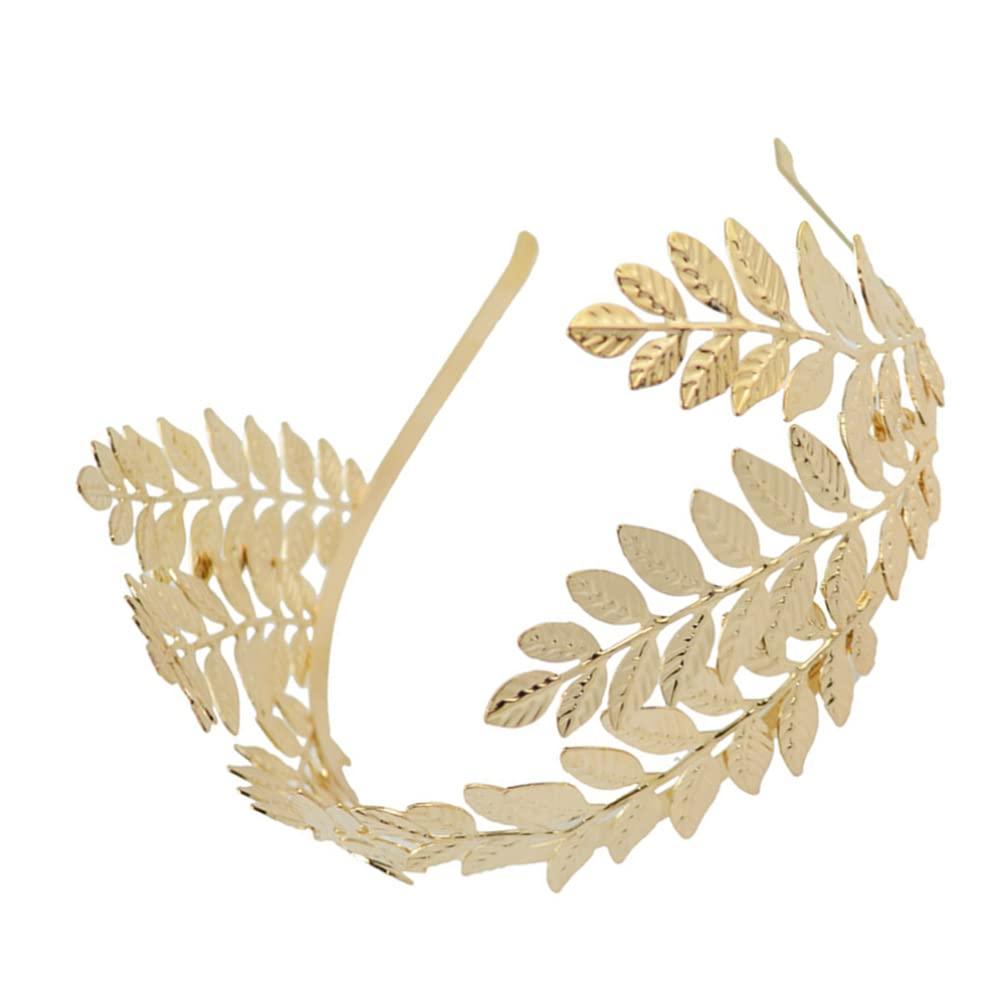 Beaupretty Goddess Leaf Headband Leaves Crown Tiara Greek Goddess Headband Wedding Headpiece for Women Girls (Golden)