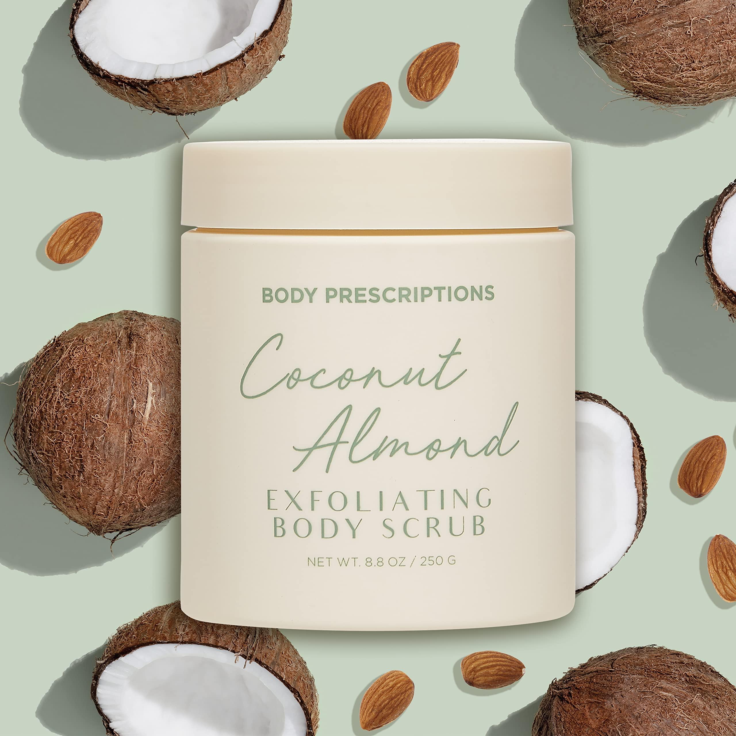 Body Prescriptions Body Prescriptions Exfoliating Body Scrub Body Cleanser for Nourished, Ultra-Smooth Skin, Honey Citrus, Coconut Almond, and Sweet Mint